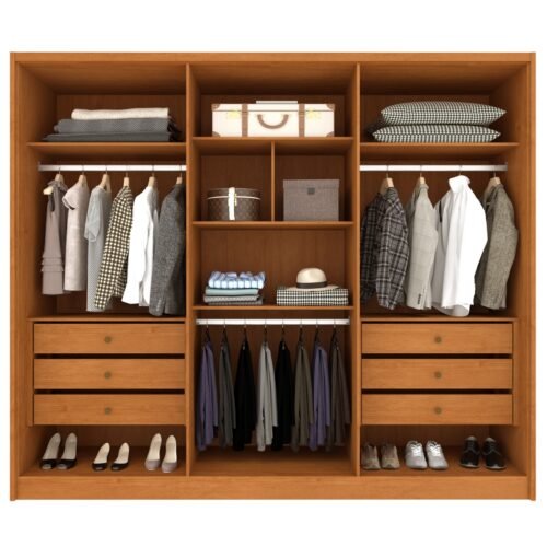 Alternative view of Guarda-Roupa 6 Portas Realeza/Esplendor 2,74 m Cinamomo/Off White - TCIL
