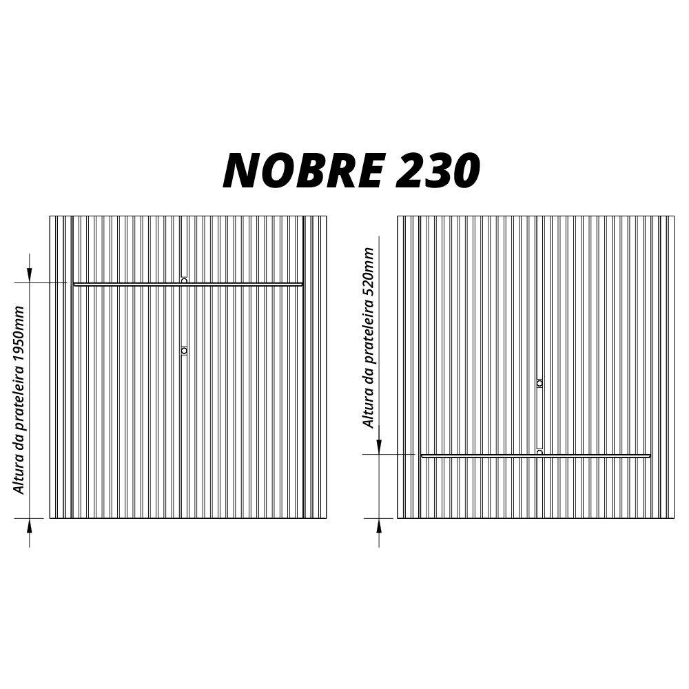 Painel ate 85" Nobre Ripado 230 Naturale - GELIUS - Imagem 4