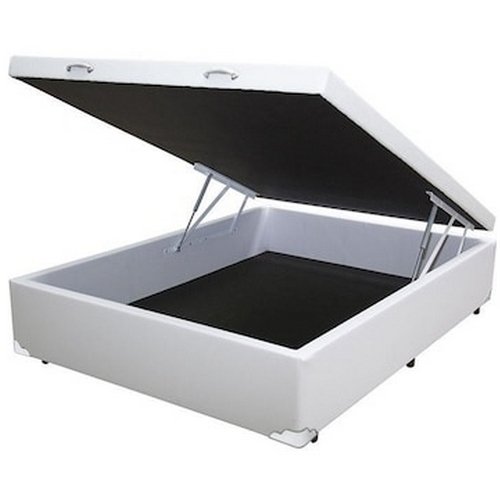 Base Box Casal Baú Corino Branco - BIOSTAR
