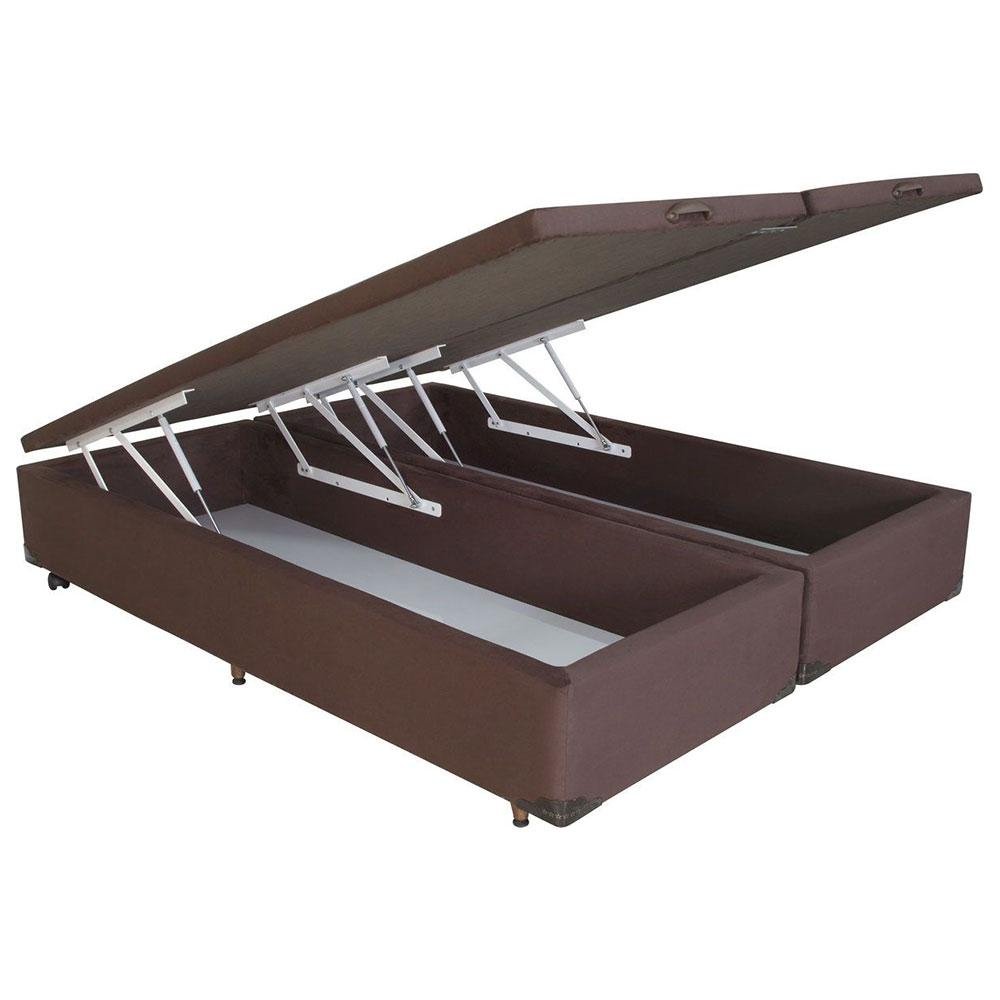 Base Box Queen Bau Corino Marrom - BIOSTAR