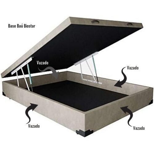 Alternative view of Base Box Queen Bau Corino Marrom - BIOSTAR