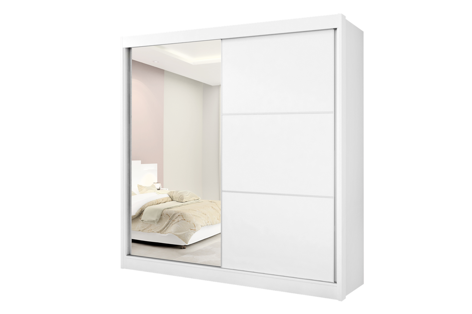 Guarda-Roupa 2 Portas Titanium 2,20 m Branco - D'DORO MÓVEIS - Imagem 2