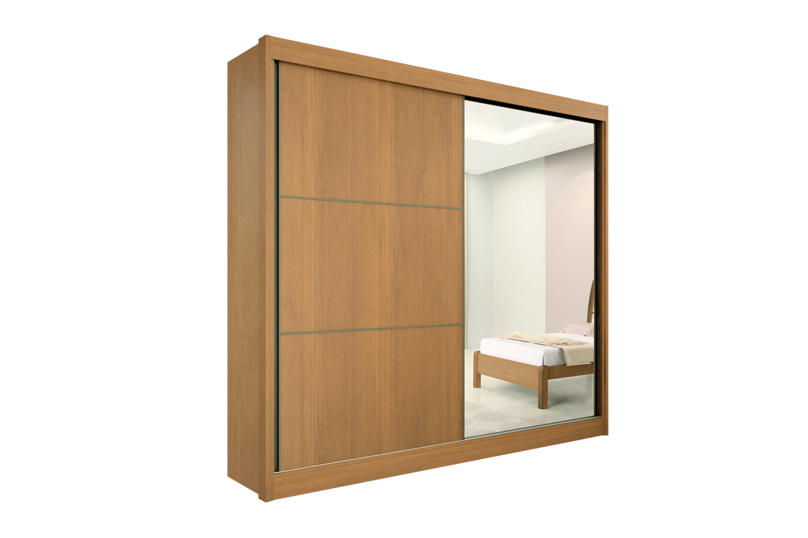 Guarda-Roupa 2 Portas Titanium 2,20 m Cinamomo/Off White/Cinamomo – D’DORO MÓVEIS - Imagem 4