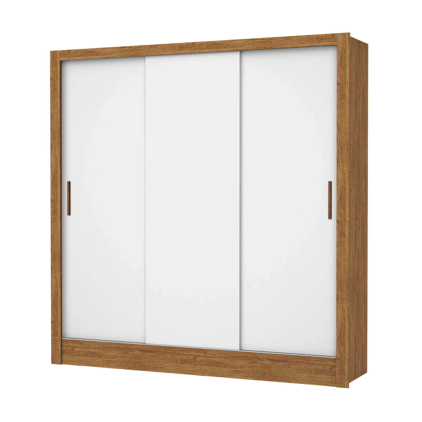 Guarda-Roupa 3 Portas Dubai/Santiago (Sem espelho) Cinamomo/Branco - CARIOCA MOVEIS - Imagem 4