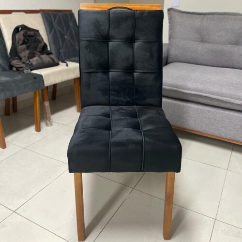 Alternative view of Mesa Amora BA35 160 Canela/Off White com 6 Cadeiras Sophia Veludo Preto – KAPPESBERG + WM DECOR