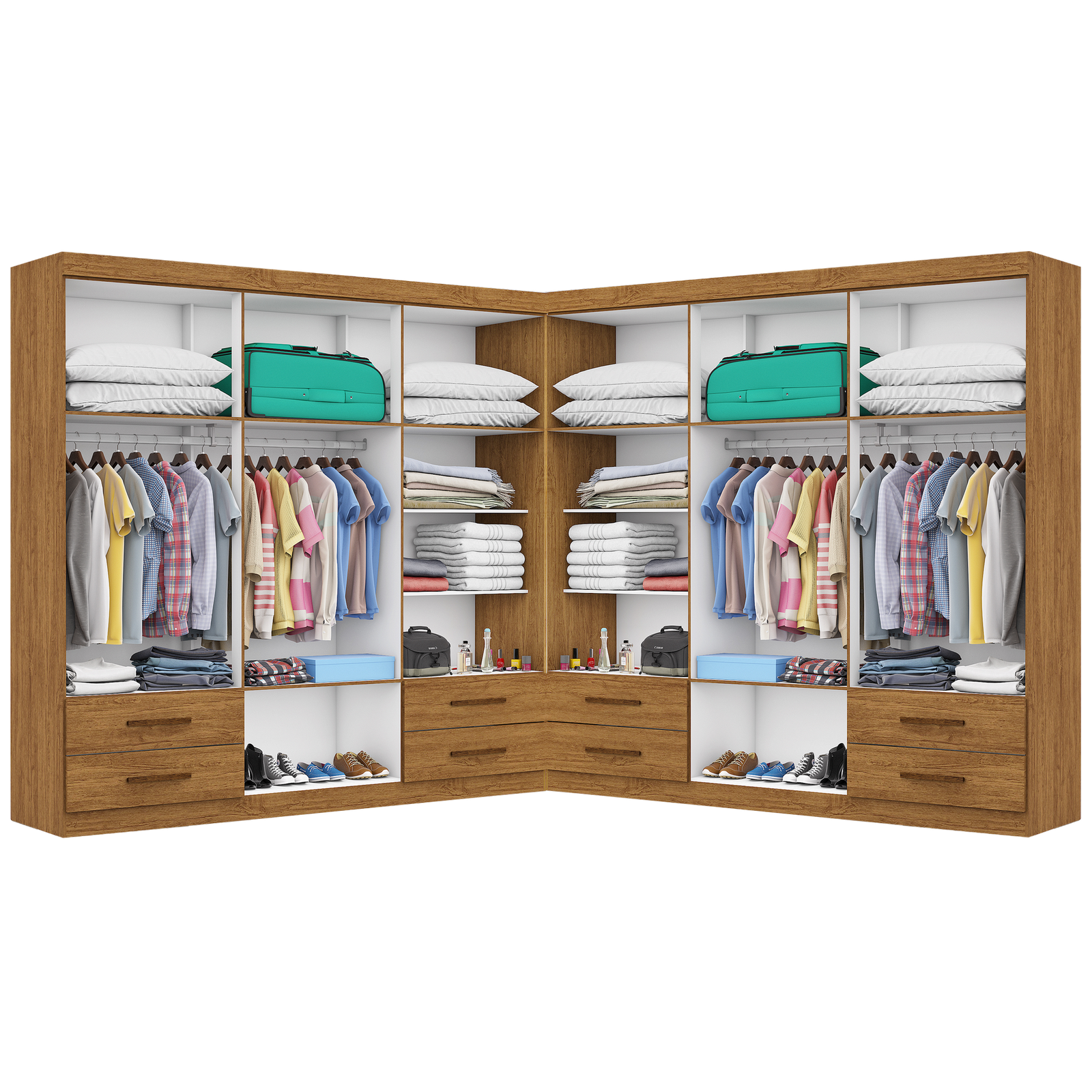 Closet Hércules 1,77 m x 1, 77 m Cinamomo – CARIOCA MÓVEIS - Imagem 2