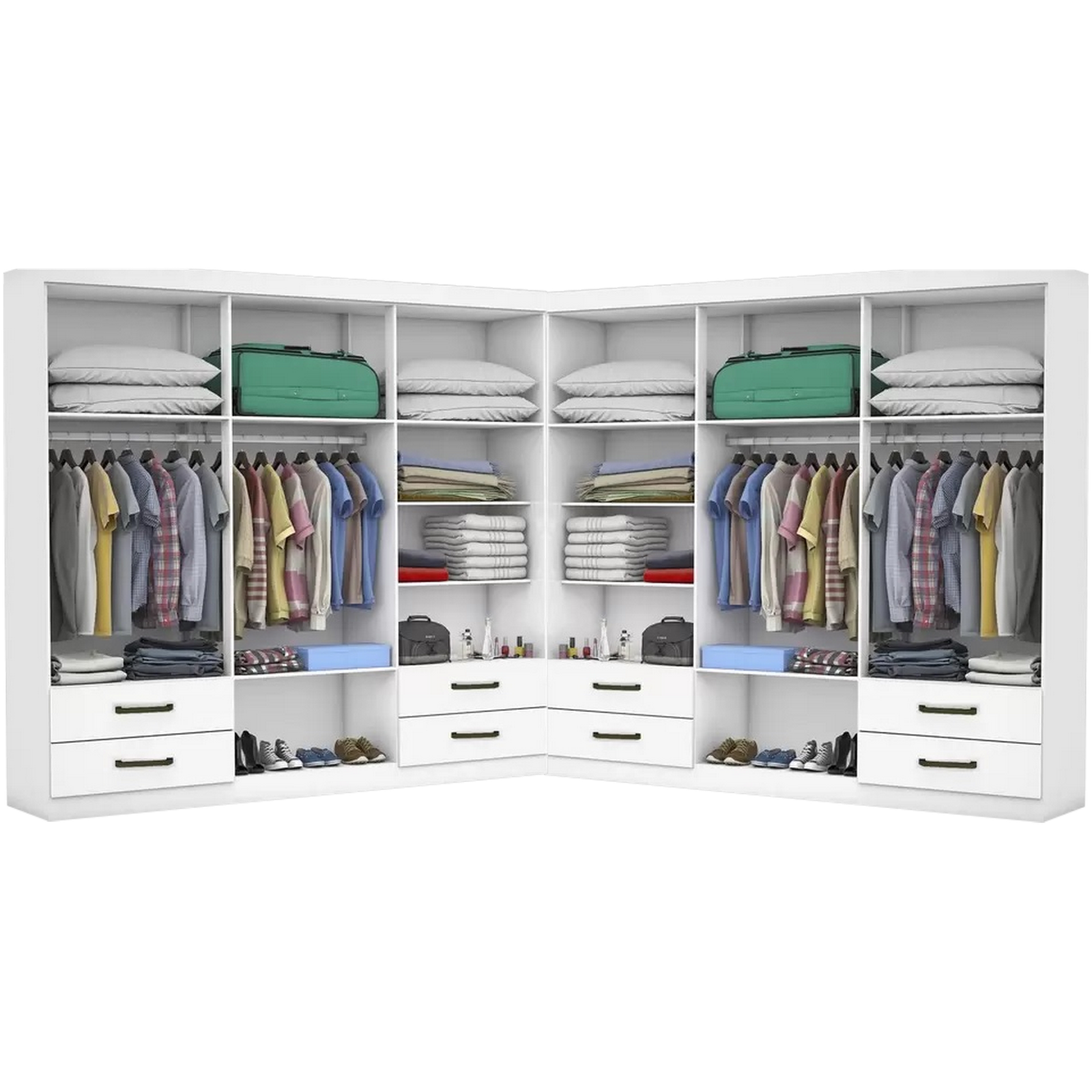 Closet Hércules 1,77 m x 1, 77 m Branco – CARIOCA MÓVEIS - Imagem 2