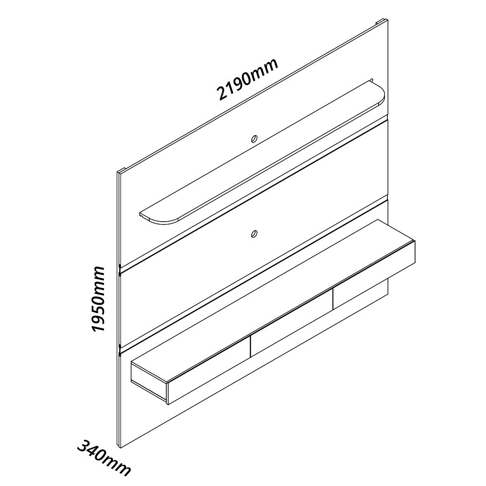 Home até 85″ Royal 220 Off White – GELIUS - Imagem 2