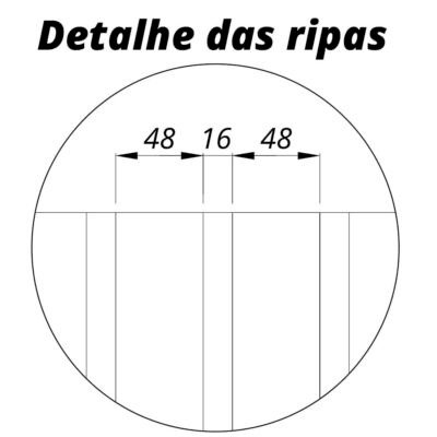 Kit 2 Placas Painel Ripado(Extensão)Nobre 49,6 + 49,6 cm Naturale – GELIUS - Imagem 3