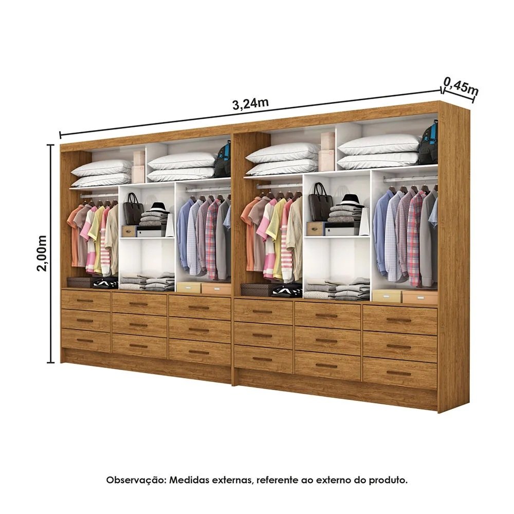 Closet Sevilha 1,62 m x 1,62 m Cinamomo – CARIOCA MÓVEIS - Imagem 3