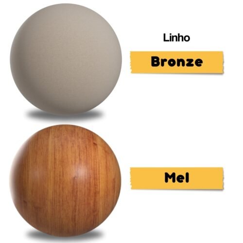 Alternative view of Mesa Redonda Flipp/Slin Mel/Blonde com 4 Cadeiras Sol Linho Bronze – VIERO MÓVEIS