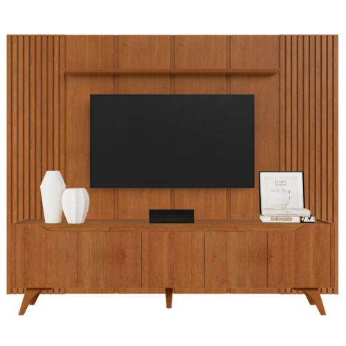 Alternative view of Painel até 75″ Union 2,34 + Rack Atenas 2,20 m Naturale – MAVAULAR