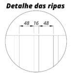 Home até 75″ Nobre Ripado 185(Com Nicho) Naturale/Off White – GELIUS - Imagem 3