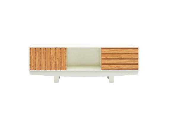 Rack até 60" Vintage TB220 Off White/Freijó - DALLA COSTA - Imagem 3