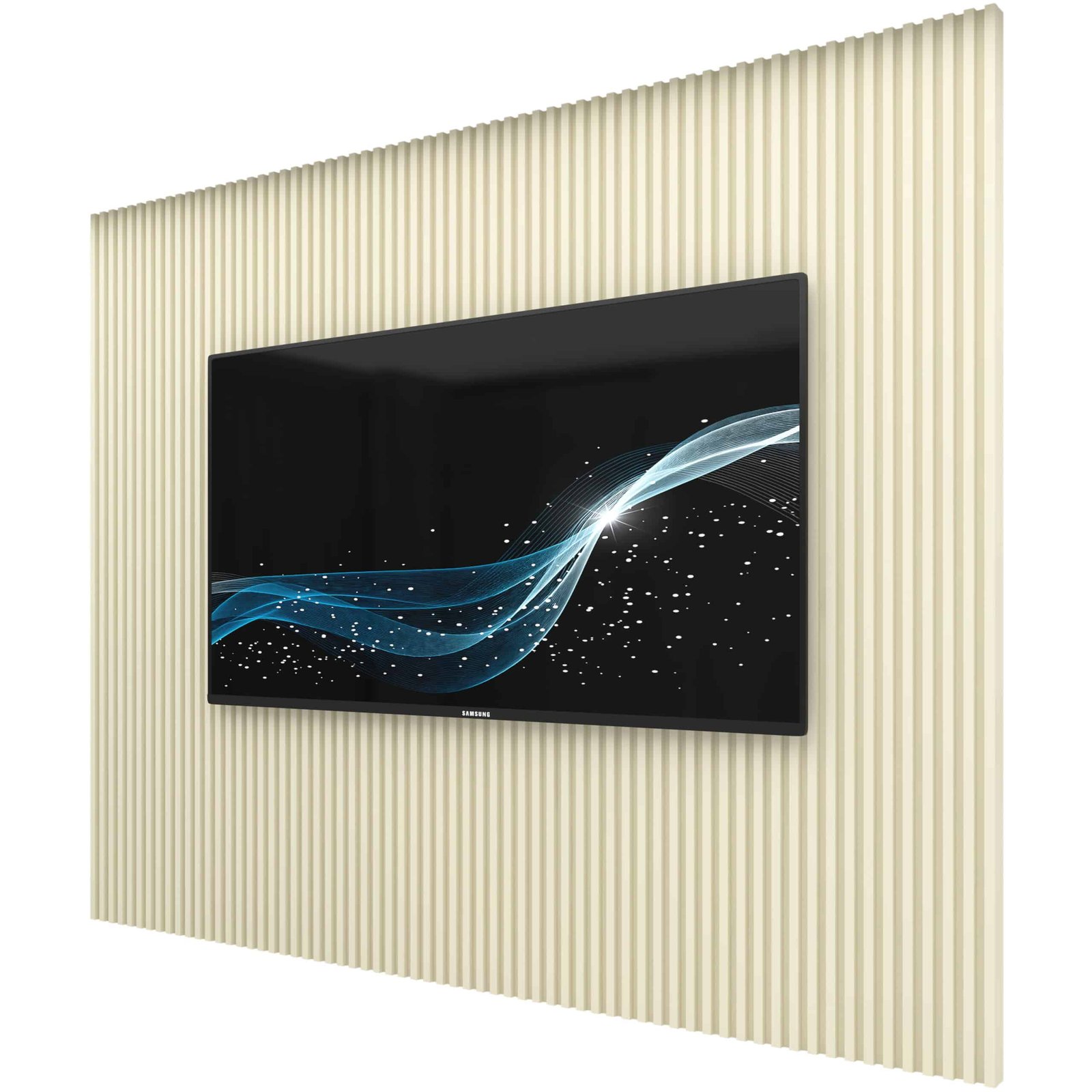 Painel até 85" Supremo Ripado 218 Off White - GELIUS - Imagem 5