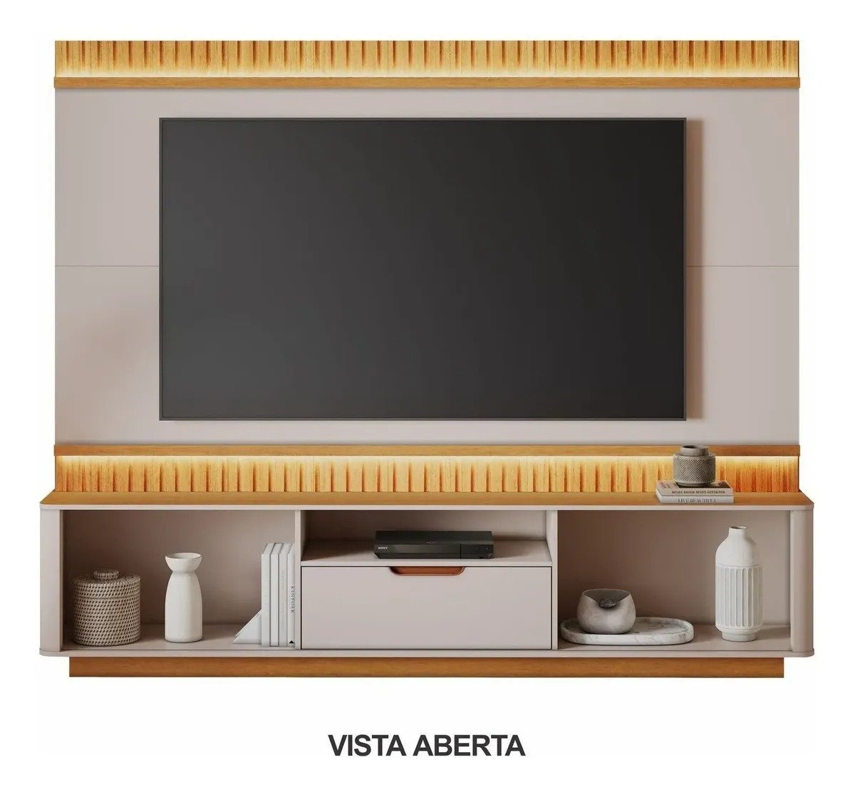 Home até 85" Atena Off White/Cinamomo - JCM MOVELARIA - Imagem 3