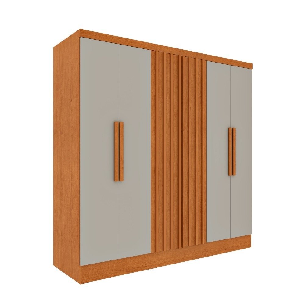 Guarda-Roupa 6 Portas Itaperuna/Celta 1,80 m Cinamomo/Off White - TCIL - Imagem 7