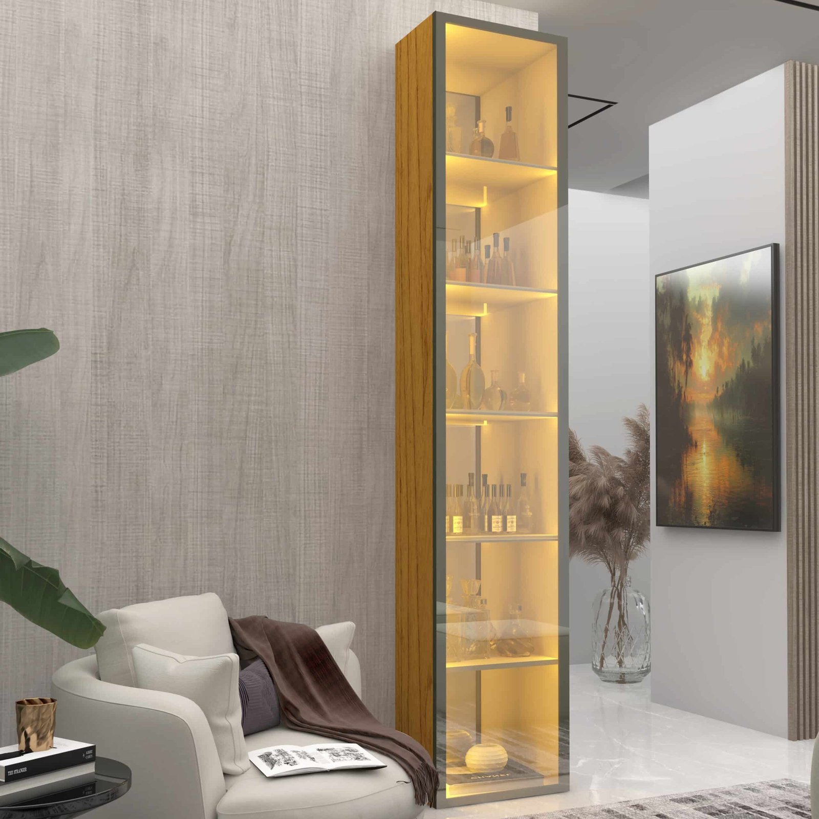 Cristaleira Torre Luminare Reflect Naturale - GELIUS - Imagem 4