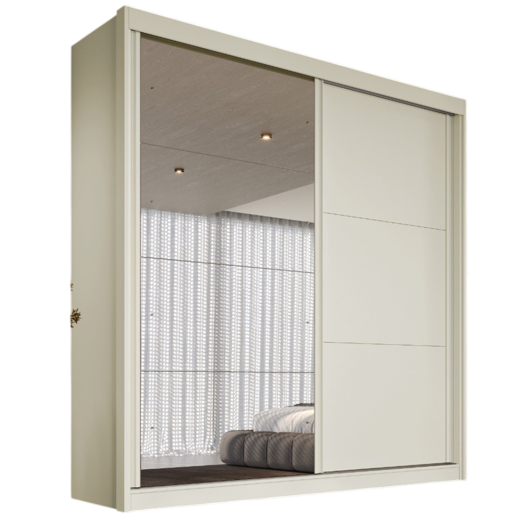 Guarda-Roupa 2 Portas Mali 151,5 m Off White/Peroba/Off White - MÓVEIS EUROPA - Imagem 6