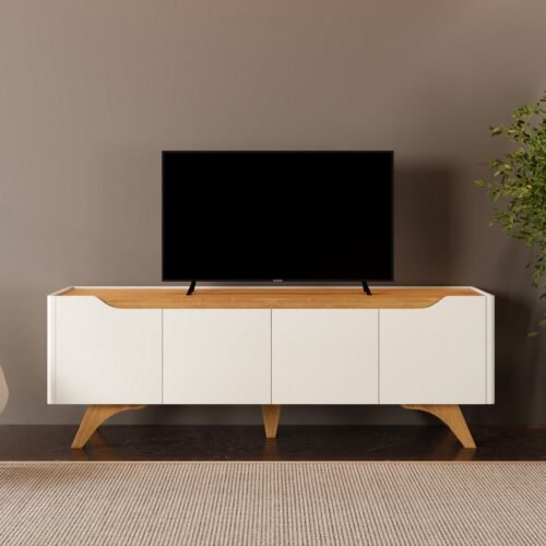 Alternative view of Rack até 75" Atenas 1.8 Off White/Naturale - MAVAULAR