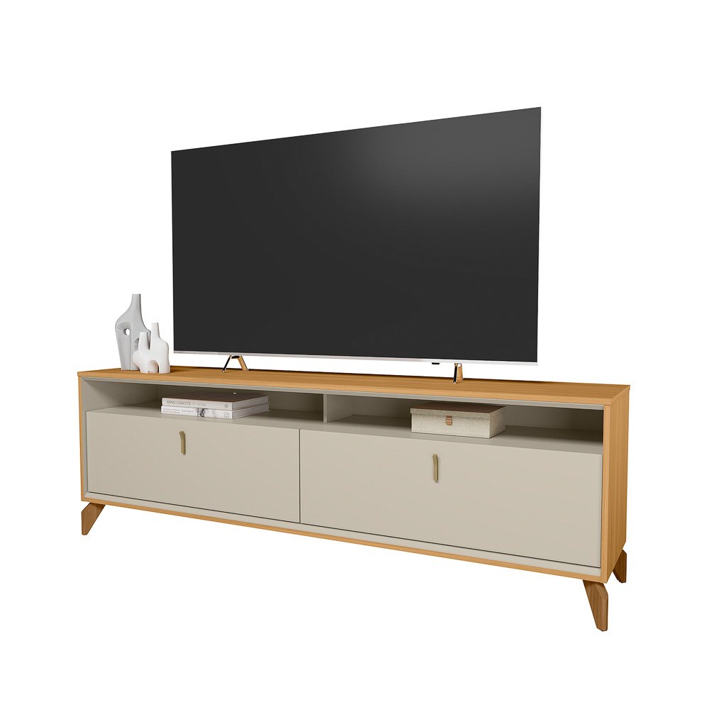 Rack ate 75" Dubai 1.8 Tauari/Off White Fosco - LINEA BRASIL - Imagem 13