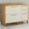 Balcão Cozinha Torino Cinamomo/Off 3 Portas 2 Gavetas Larg. 1.20m - Valdemoveis