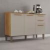 Balcão para Cozinha New Valência larg. 1.20m Cinamomo/Off White Sallêto