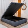 Base Box Baú Casal Prime Confort Corino Petróleo Blindado 138x188x45 - Issacar
