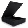 Base Box Baú Casal Prime Confort Sued Preto Blindado 138x188x45 - Issacar