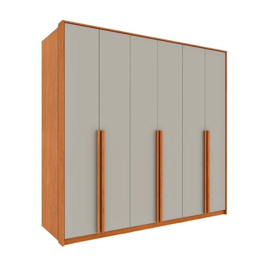 Guarda-Roupa 6 Portas Super/Master 2,01 m Cinamomo/Off White - TCIL - Imagem 4