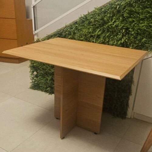 Mesa Perola 120 Imbuia Mel (Tampo Viena s/vidro) - CARVALHO DECOR