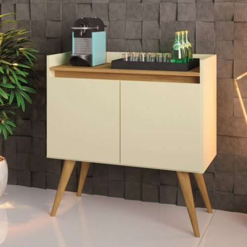 Buffet 2 Portas Gold Perola/Mel - MOVEIS PRIMUS