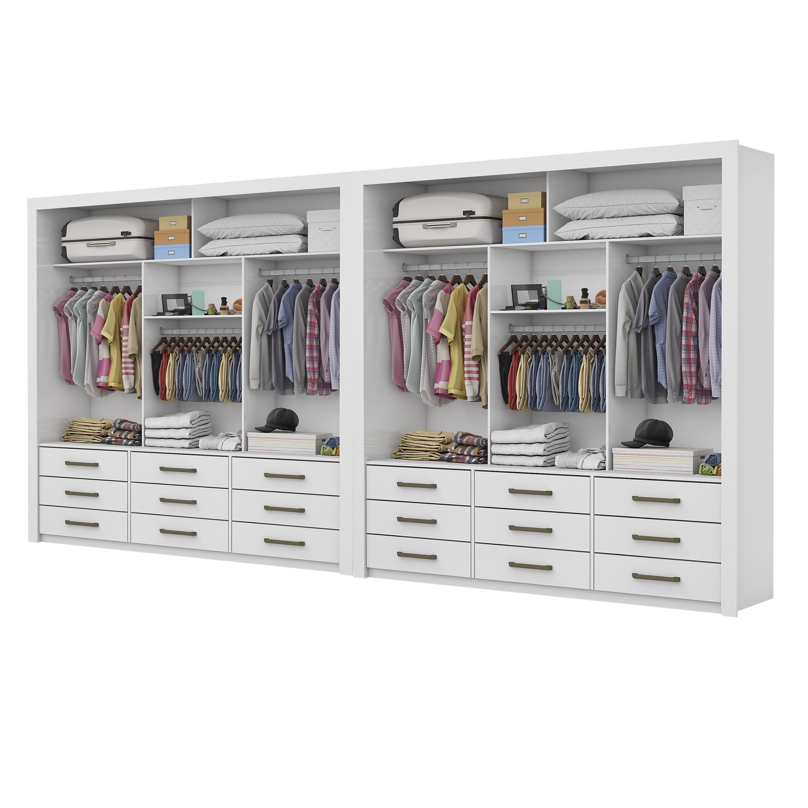 Closet Anjos 1,91 m x 1,91 m Branco – CARIOCA MÓVEIS - Imagem 2