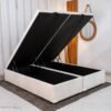 Box Baú Queen Bipartido Prime Confort 158x198x45 Korino Linho Palha Blindado - Issacar
