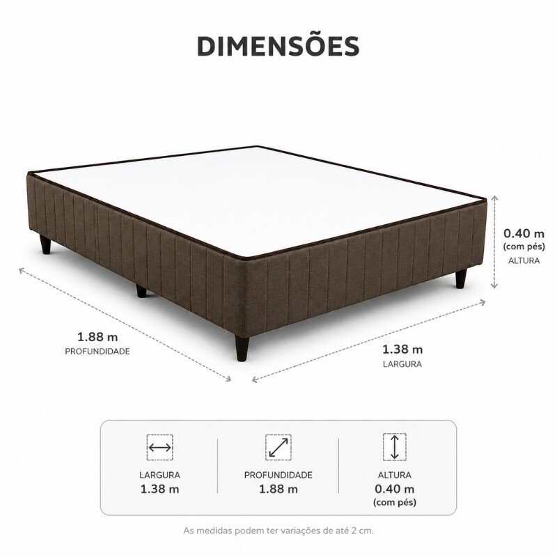 Box Casal Rondopremium 138x188x40 - Rondomóveis - Imagem 5