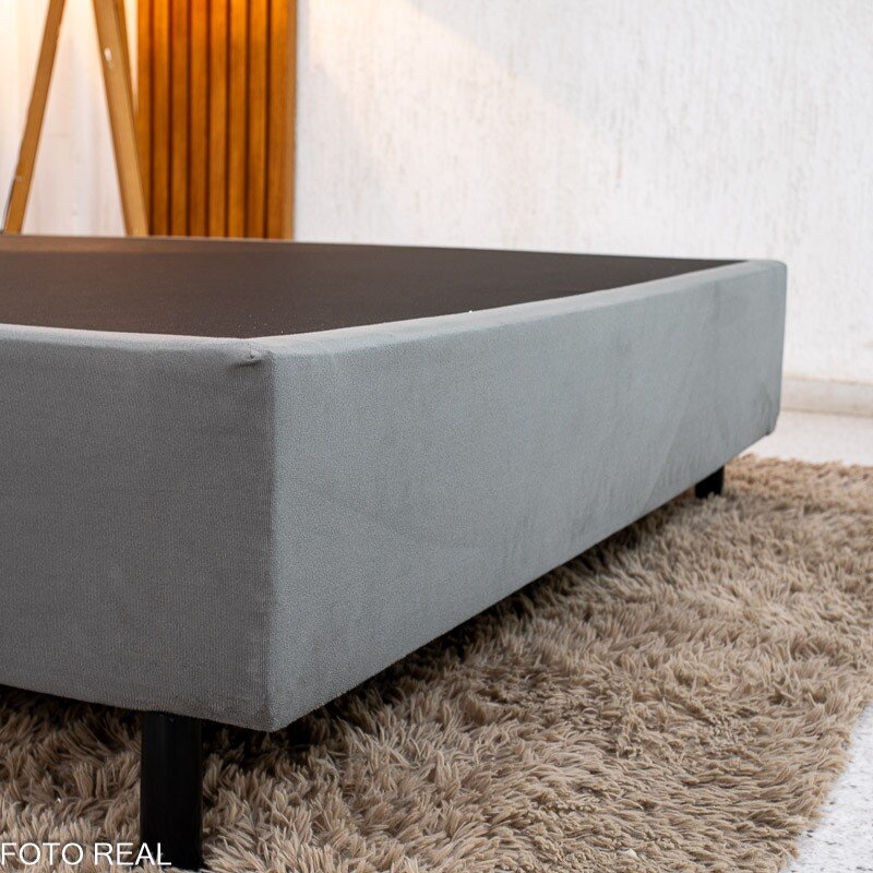 Box Casal Sued Cinza 138x188x37 - Ortobel - Imagem 3