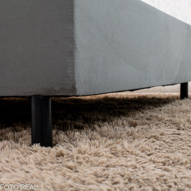 Box Casal Sued Cinza 138x188x37 - Ortobel - Imagem 4