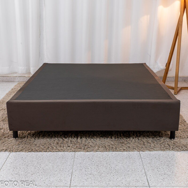 Box Casal Sued Marrom 138x188x37 - Ortobel - Imagem 2
