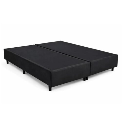Box Queen Bipartida Corino Preto 158x198 - Ortobel
