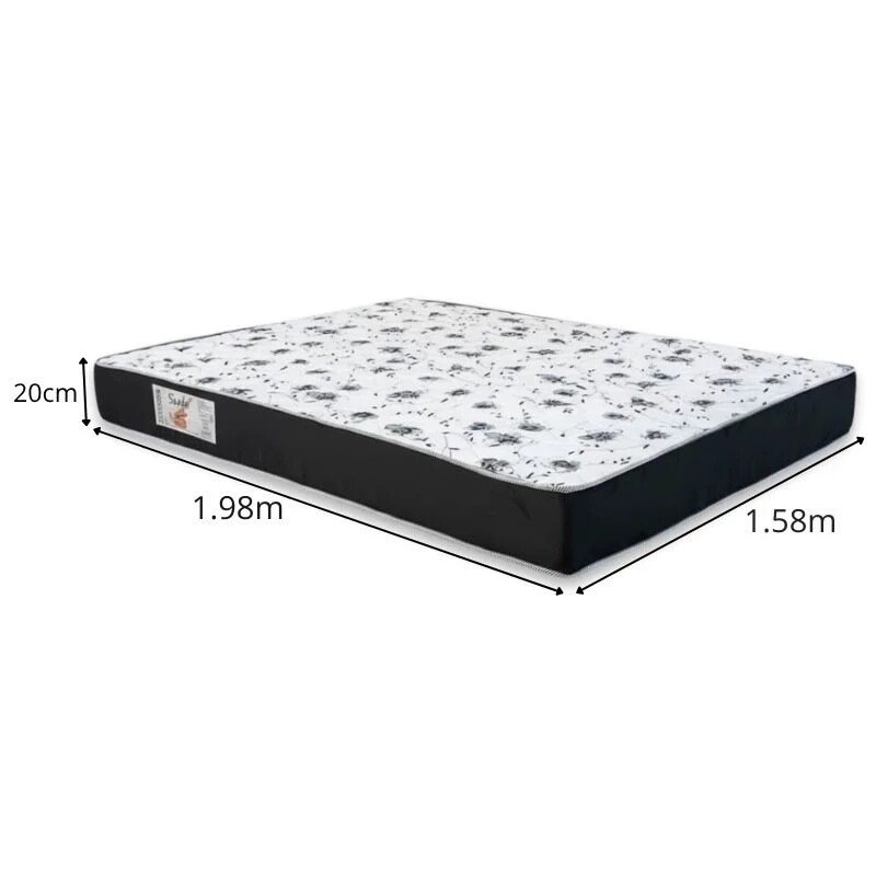 Colchão Queen Santé 100% Espuma D33 Nosso Sonho + Box Queen Sued Preto Ortobel - 158x198x57 | Suporta até 250kg - Imagem 4