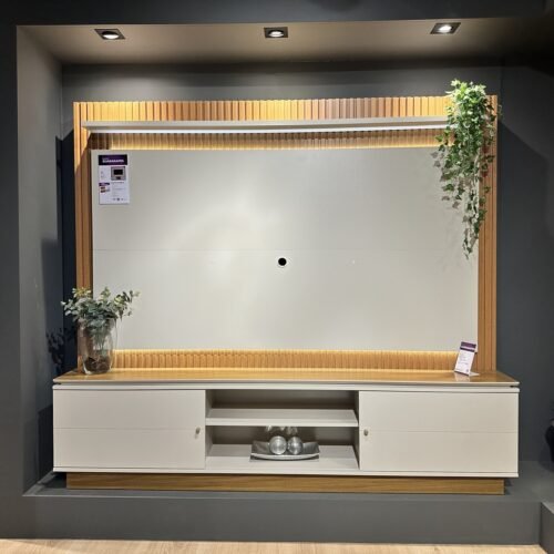 Alternative view of Home até 75" Guararapes Nature/Off White - LINEA BRASIL