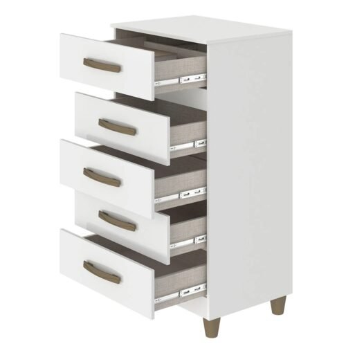 Alternative view of Cômoda 5 Gavetas Malta CO250 Branco - FELLICCI
