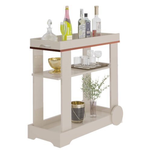 Alternative view of Carrinho Bar Rosé Off White - ARTELY