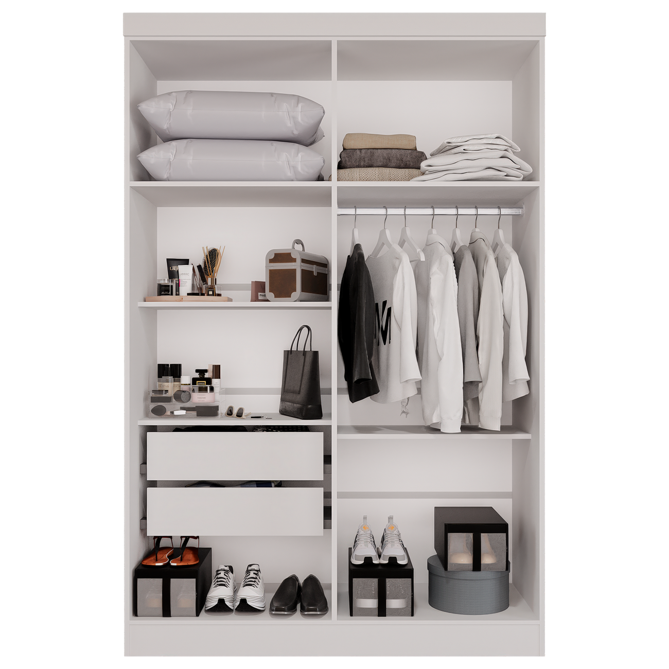 Guarda-Roupa 4 Portas Recife 1,21 m Branco - SALLETO - Imagem 2