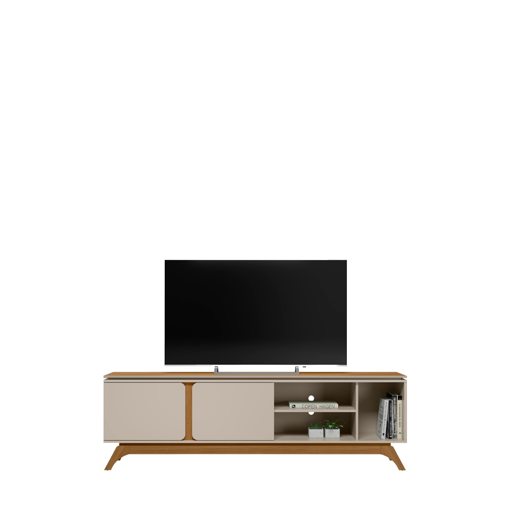 Rack ate 70" Istambul Nature/Off White - LINEA BRASIL - Imagem 7