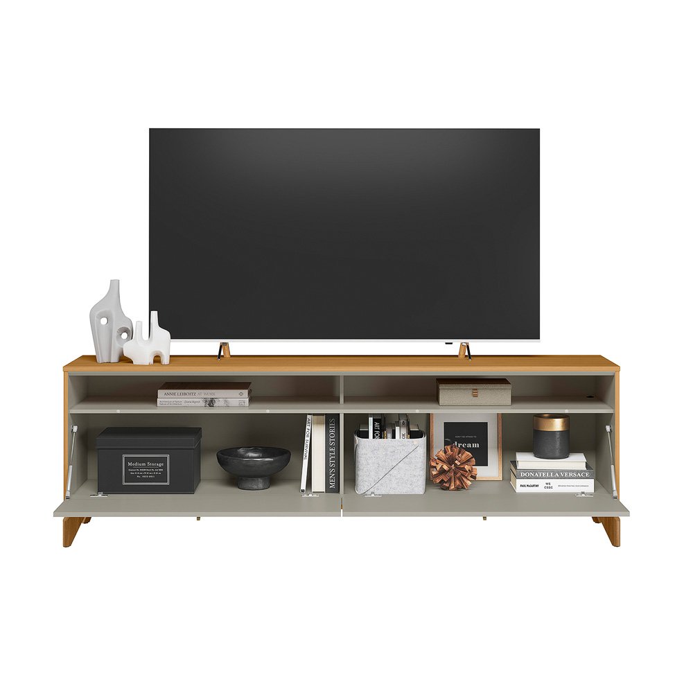 Rack ate 75" Dubai 1.8 Tauari/Off White Fosco - LINEA BRASIL - Imagem 8