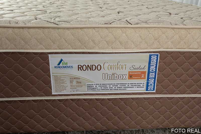 Combo - Roupeiro Athenas C/Espelho 3 Pts. 9 Gav. Branco Larg. 1.80m C/Pés Bianchi + Cama Unibox D33 Rondoconfort Rondomóveis - Imagem 7