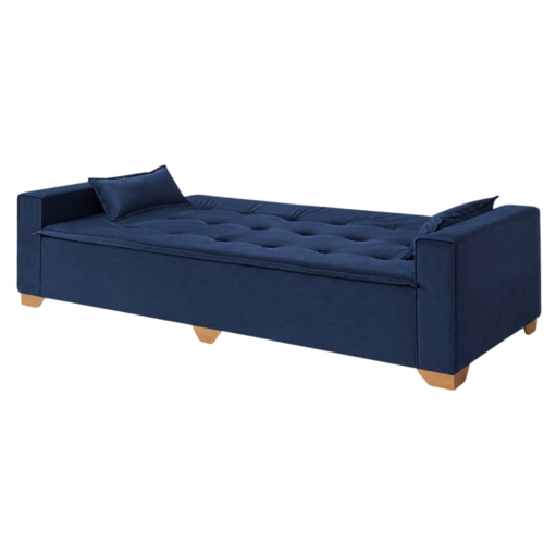 Alternative view of Sofá Cama Canadá 2,18 m Veludo Azul 185 - TOP ESTOFADOS