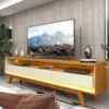 Rack até 75" Requinte 212 Naturale/Off White - GELIUS