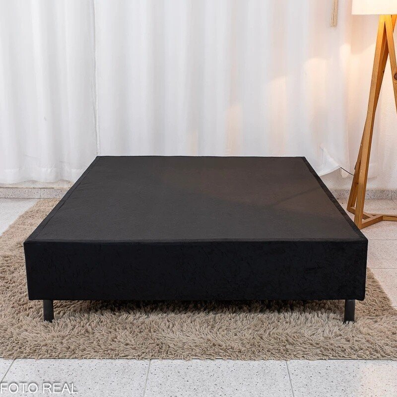 Colchão Casal Airtech 150 Ortopillow Ortopédico D45 Ortobom + Box Casal Sued Preto Ortobel - 138x188x65 | Suporta até 200kg - Imagem 7